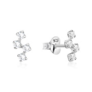 E-14562 - 925 Sterling silver stud with crystals.