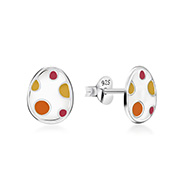 E-14611 - 925 Sterling silver stud with Enamel color.
