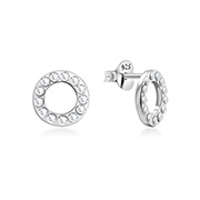 E-15180 - 925 Sterling silver stud with crystals.