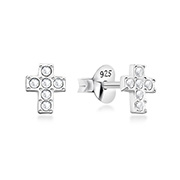 E-15387 - 925 Sterling silver stud with crystals.