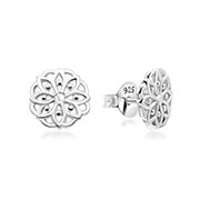 E-15478 - 925 Sterling silver stud with crystals.