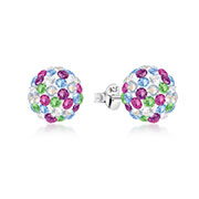 E-15489 - 925 Sterling silver stud with crystals.