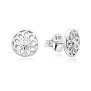 E-15506 - 925 Sterling silver stud with crystals.