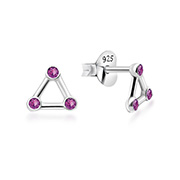 E-15516 - 925 Sterling silver stud with crystals.