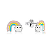 925 Sterling silver stud with Enamel color.