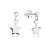 E-15543 - 925 Sterling silver stud with crystals.