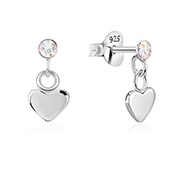 E-15544 - 925 Sterling silver stud with crystals.