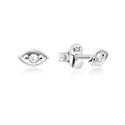 E-15547 - 925 Sterling silver stud with crystals.