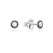 E-15549 - 925 Sterling silver stud with crystals.