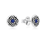 E-15566 - 925 Sterling silver stud with crystals.