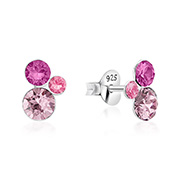 E-15567/1 - 925 Sterling silver stud with crystals.