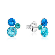 E-15567/2 - 925 Sterling silver stud with crystals.
