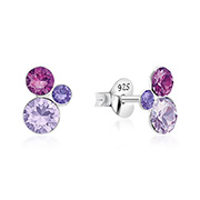 E-15567/6 - 925 Sterling silver stud with crystals.