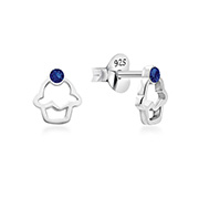 E-15591 - 925 Sterling silver stud with crystals.
