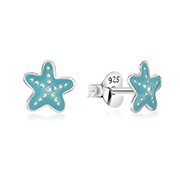 E-15724 - 925 Sterling silver stud with Enamel color.