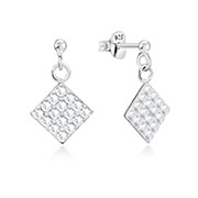 E-15739 - 925 Sterling silver stud with multi crystals.