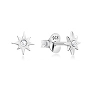 E-15826 - 925 Sterling silver stud with crystals.