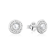 E-15889 - 925 Sterling silver stud with crystals.