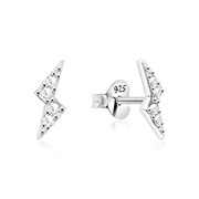 E-15909 - 925 Sterling silver stud with crystals.