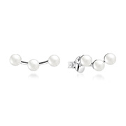 E-15912 - 925 Sterling silver stud with synthetic pearl.