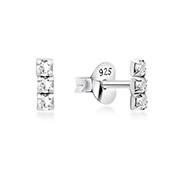 E-15960 - 925 Sterling silver stud with crystals.