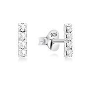 E-15961 - 925 Sterling silver stud with crystals.