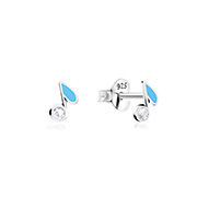 E-16100 - 925 Sterling silver stud with Enamel color.