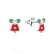 E-16114 - 925 Sterling silver stud with Enamel color.
