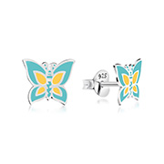 E-16119 - 925 Sterling silver stud with Enamel color.