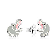 E-16124 - 925 Sterling silver stud with Enamel color.