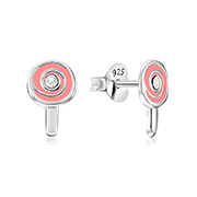 E-16127 - 925 Sterling silver stud with Enamel color.
