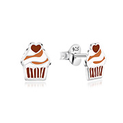 E-16136 - 925 Sterling silver stud with Enamel color.