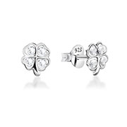 E-16199 - 925 Sterling silver stud with multi crystals.