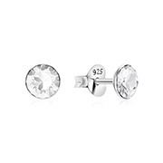 E-213 - 925 Sterling silver stud with crystals.