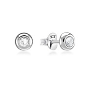 E-231 - 925 Sterling silver stud with crystals.