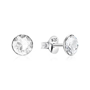 E-272 - 925 Sterling silver stud with crystals.