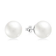 E-309 - 925 Sterling silver stud with synthetic pearl.