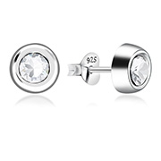 E-4382 - 925 Sterling silver stud with crystals.