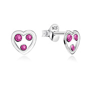 E-6591 - 925 Sterling silver stud with crystals.