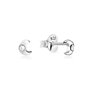 E-662 - 925 Sterling silver stud with crystals.