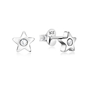 E-664 - 925 Sterling silver stud with crystals.