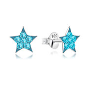 E-7047 - 925 Sterling silver stud with multi crystals.