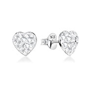 E-7048 - 925 Sterling silver stud with multi crystals.