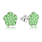 E-7254 - 925 Sterling silver stud with multi crystals.