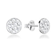 E-7256 - 925 Sterling silver stud with multi crystals.