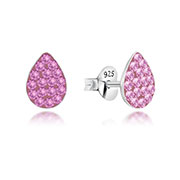 E-7264 - 925 Sterling silver stud with multi crystals.