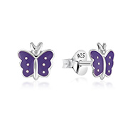 E-7402 - 925 Sterling silver stud with Enamel color.