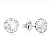 E-8351 - 925 Sterling silver stud with crystals.