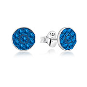 E-8394 - 925 Sterling silver stud with multi crystals.
