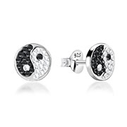 E-8783 - 925 Sterling silver stud with multi crystals.